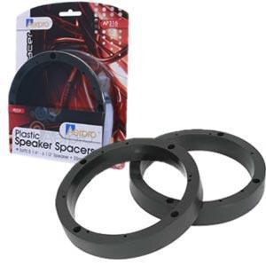 Aerpro Speaker Spacers 5.25""-6.5"" Plastic Pair Black Pre-Drilled AP316