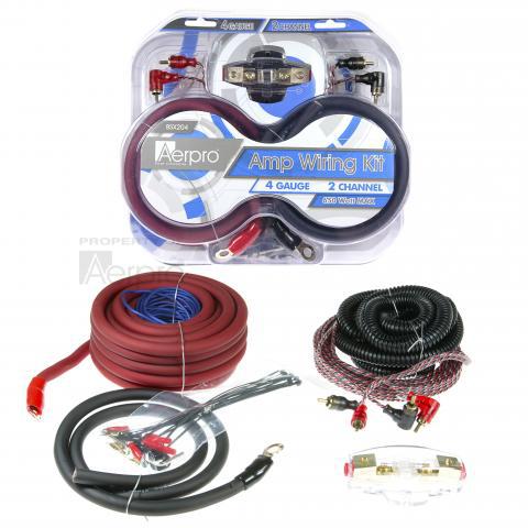 Aerpro Bassix 4GA 2 Channel Amp Install Kit 650w BSX204