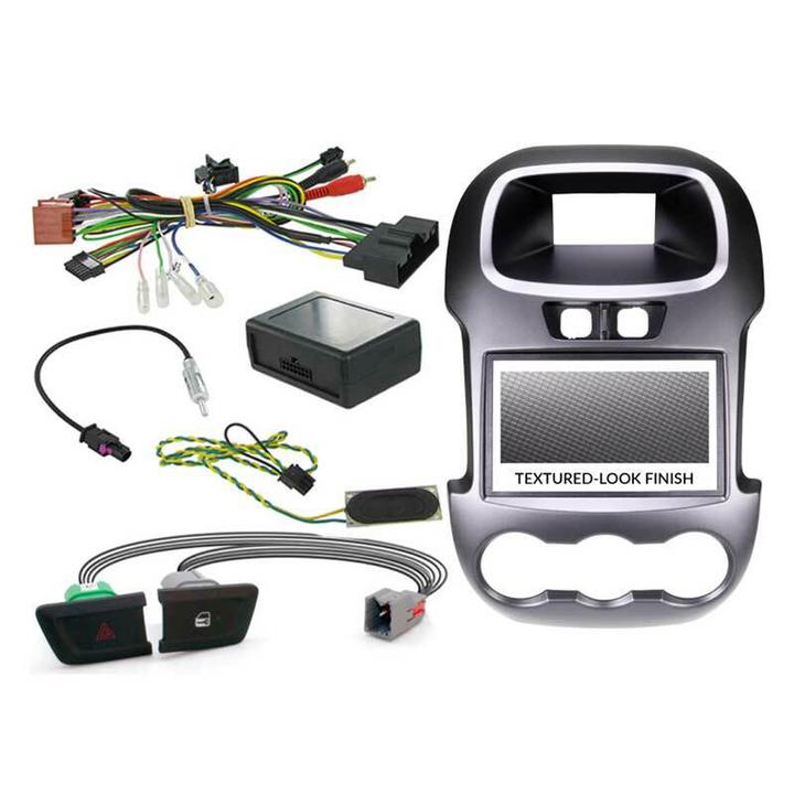 Aerpro Double Din Headunit Installation Kit Textured Metallic Charcoal Suits Ford Ranger PX 4.2"" OEM Display FP8083KT