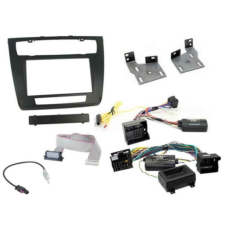 Aerpro Double Din Headunit Installation Kit Black fits BMW 1 Series Auto Climate Control FP8228K