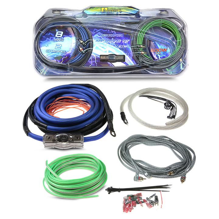 Aerpro Maxcor 2-Channel Amp Installation Kit 8AWG MX28