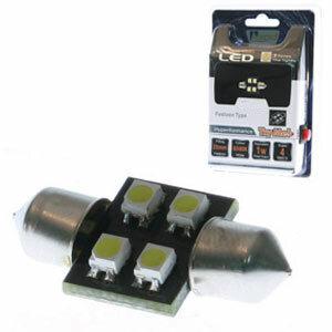 Aerpro 4 X LED Festoon Globe 28mm Red SMD91R
