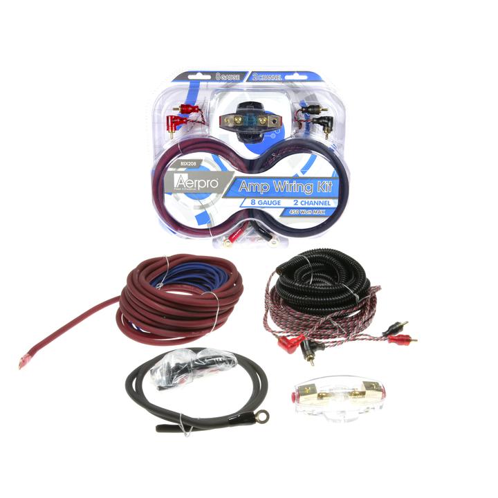 Aerpro Bassix 8GA 2 Channel Amp Install Kit