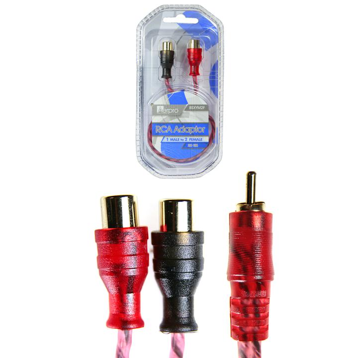 Aerpro 1M/2F RCA Splitter Blue