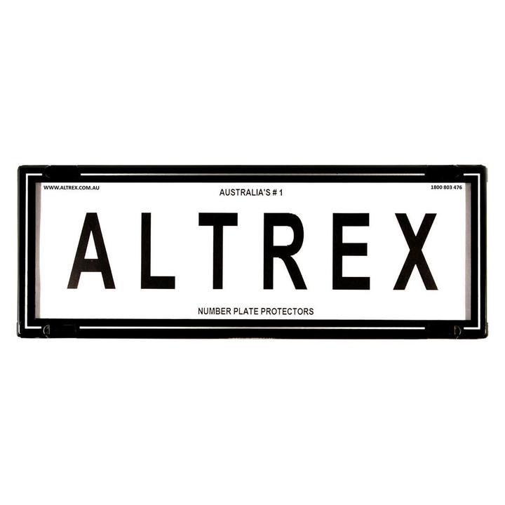 Altrex Number Plate Cover 6 Figure Black Without Lines & Silver Line in Border