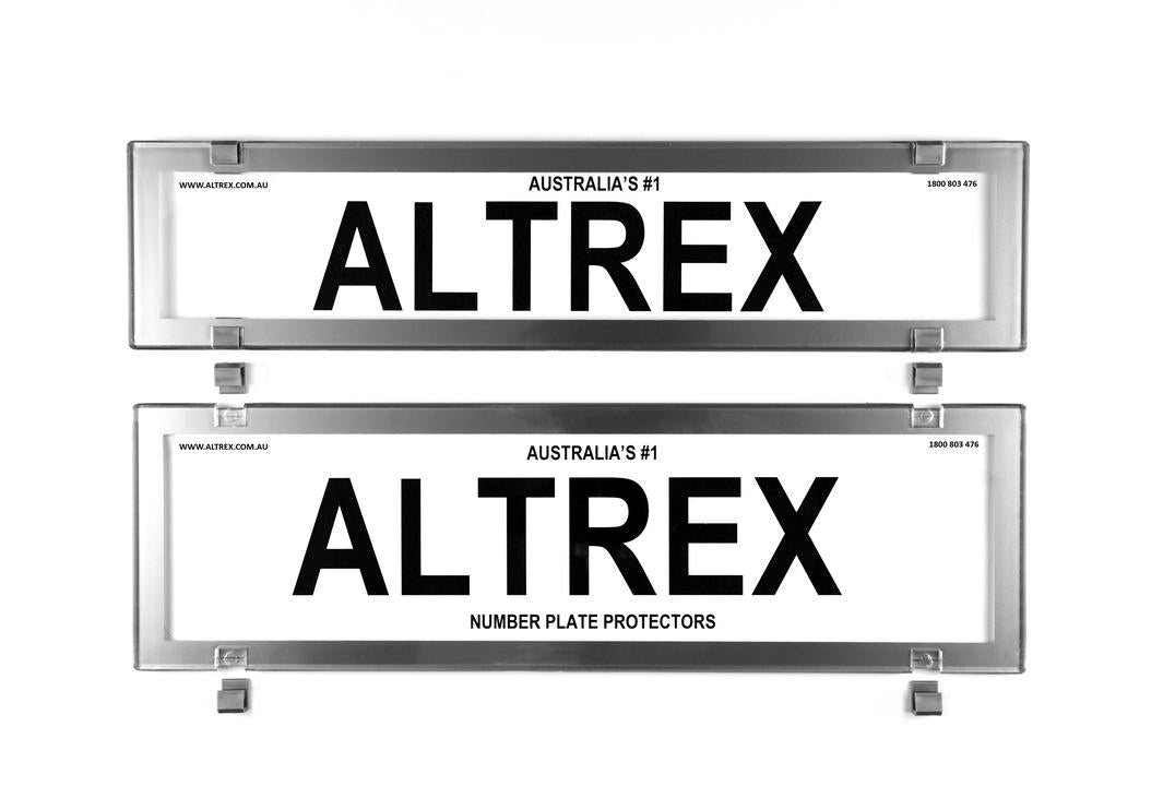 Altrex Number Plate Cover 6 Figure Chrome Style Without Lines Premium Combination NSW SA