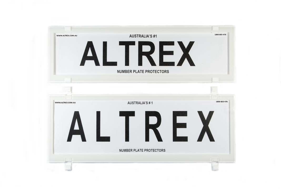 Altrex Number Plate Cover 6 Figure Black With Lines European Classic