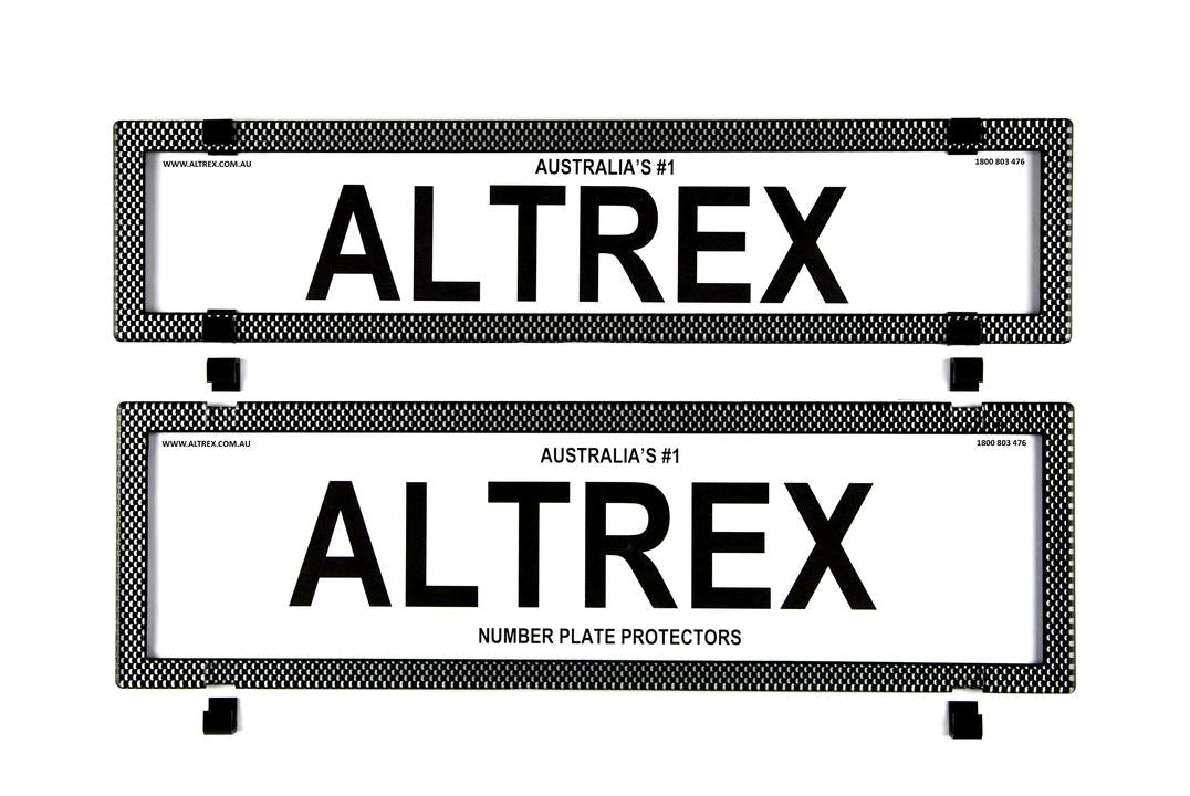 Altrex Number Plate Cover 6 Figure Carbon Fibre Without Lines Premium Combination NSW SA