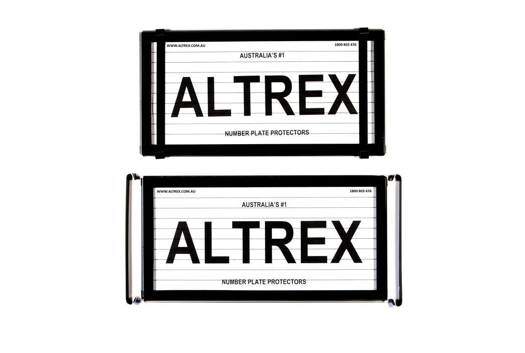 Altrex Number Plate Cover US/International Black With Lines