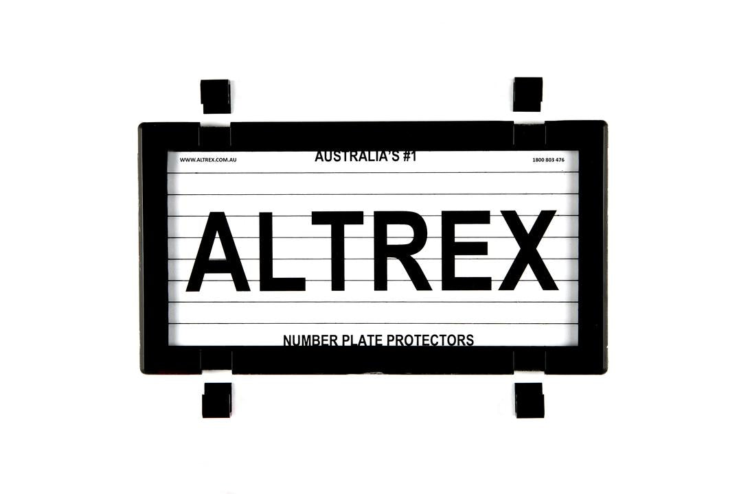 Altrex Motorbike Number Plate Cover Black With Lines