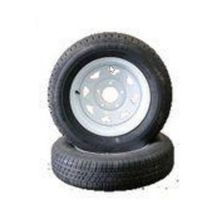 Ark Extreme 14in. Multi Stud Wheel & Tyre White Steel SW14HTFW