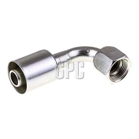 ATCO #10 Female Flare - Beadlock Step Up #12 90 Fitting Steel SBX1127