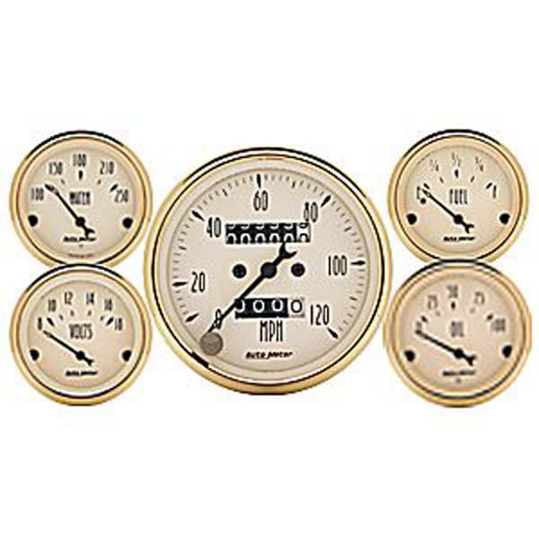 Autometer Golden Oldies 5 Piece Gauge Kit AU1501