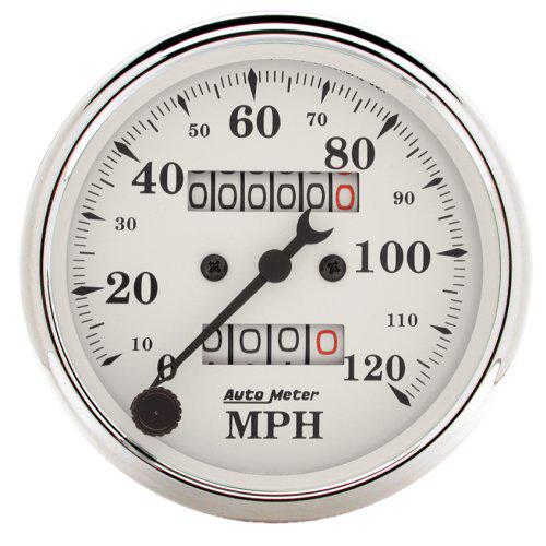 Autometer Old Tyme 3-1/8in Speedometer 120MPH Mechanical AU1693