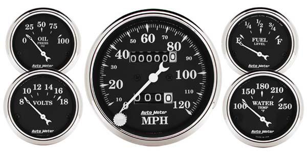 Autometer Old Tyme 5 Piece Gauge Kit Mechanical AU1708