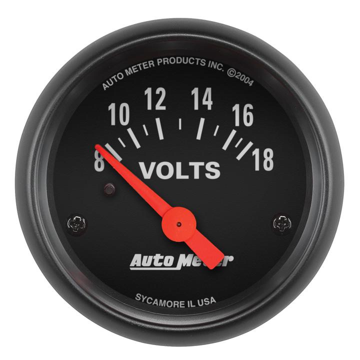 Autometer Z-Series 2-1/16in Voltmeter Gauge 8-18V AU2645