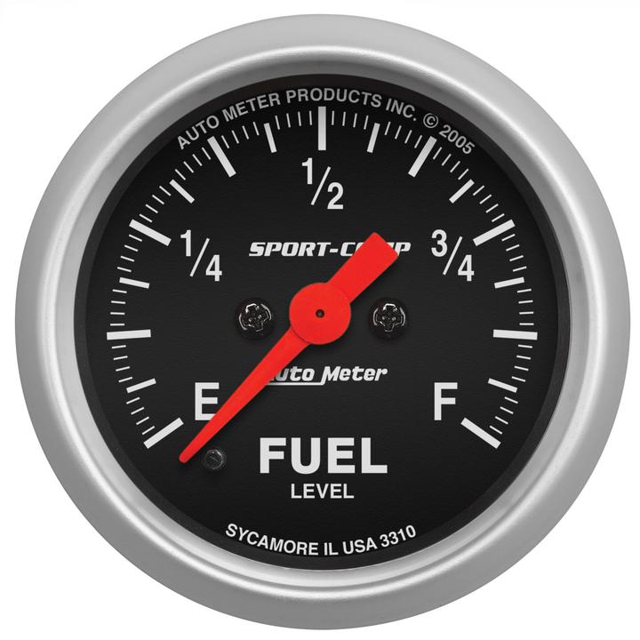 Autometer Sport-Comp 2-1/16in Fuel Level Gauge Programmable Full Sweep Electric AU3310