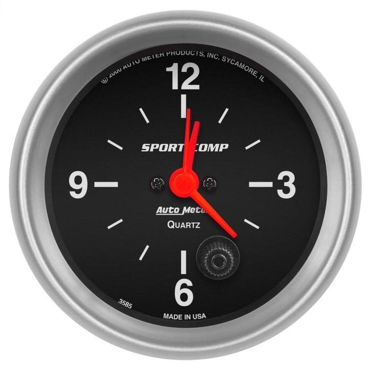 Autometer Sport-Comp 2-5/8in Clock Analogue Electric AU3585