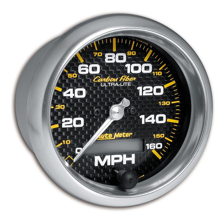 Autometer Carbon Fiber 3-3/8in Speedometer 160MPH AU4789