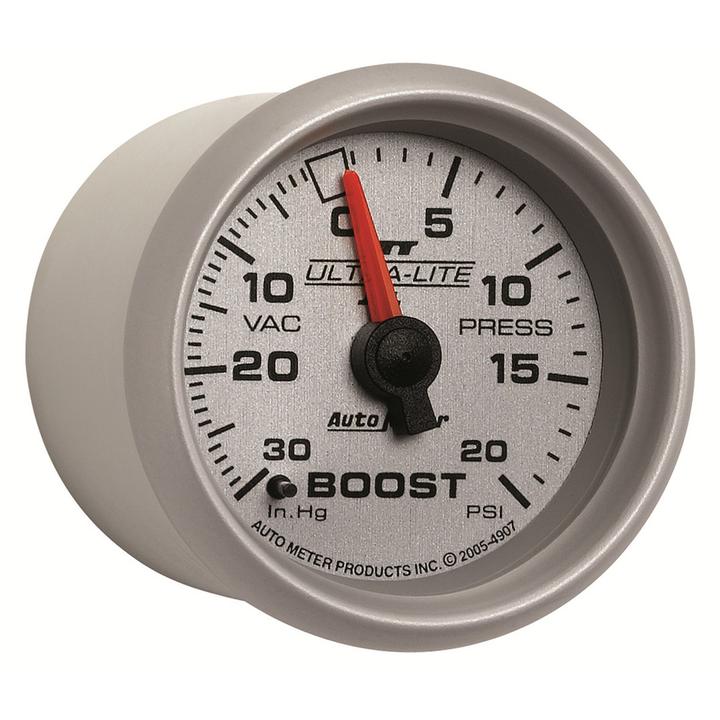 Autometer Ultra-Lite II 2-1/16in Boost-Vacuum Gauge 30in/Hg 20PSI AU4907