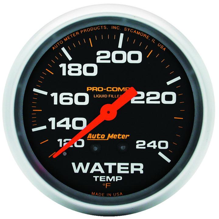 Autometer Pro-Comp 2-5/8in Water Temp Gauge 120-240F Liquid Filled Mechanical AU5432