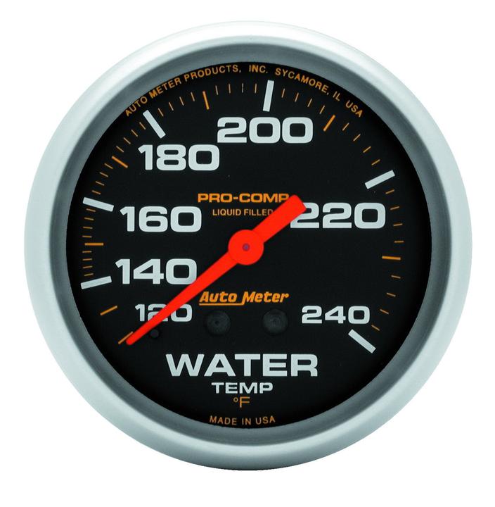 Autometer Pro-Comp 2-5/8in Water Temp Gauge 120-240F Liquid Filled Mechanical AU5433
