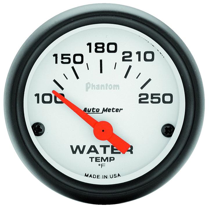 Autometer Phantom 2-1/16in Water Temp Gauge 100-250F Short Sweep Electric AU5737