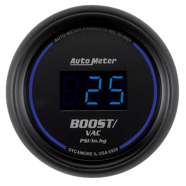 Autometer Cobalt Digital 2-1/16in Boost/Vacuum Gauge 30in/Hg 30PSI Electric AU6959