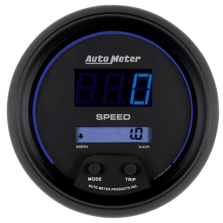 Autometer Cobalt Digital 3-3/8in Speedo Gauge 200MPH/320KPH Programmable In Dash AU6988