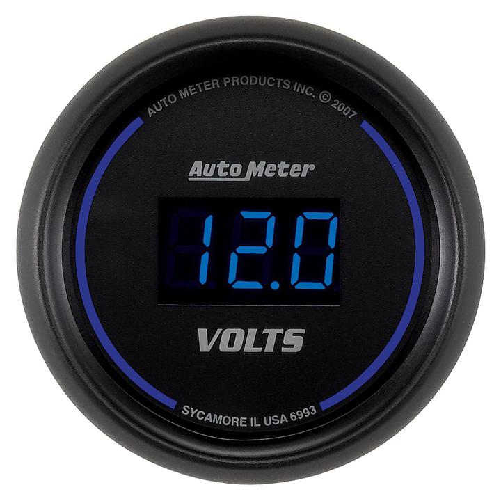 Autometer Cobalt Digital 2-1/16in Voltmeter Gauge 8-18V Electric AU6993