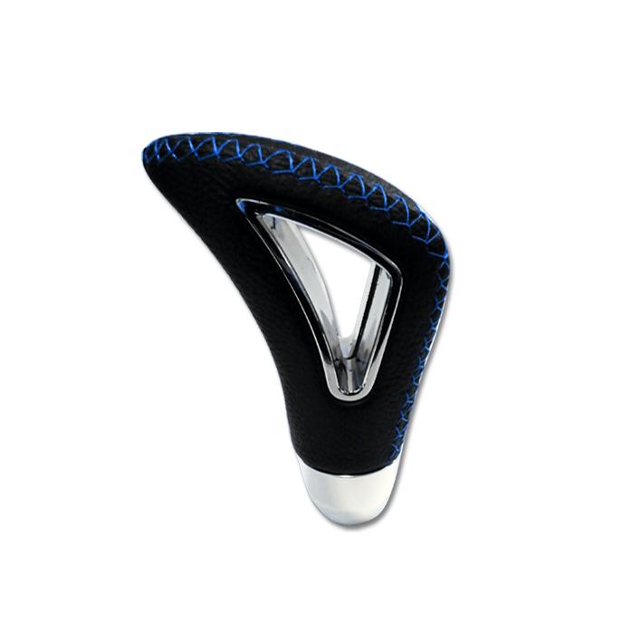 Autotecnica New Gen Gear Knob Black Leather W/Blue Stitching GK-A40BL
