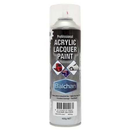 Balchan Professional Acrylic Lacquer Paint Gloss Clear 400g BACRYL047