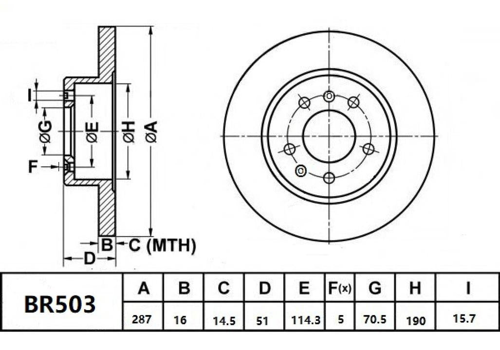 Bendix Ultimate Slotted & Dimpled Brake Rotor Pair 287mm Rear BR503