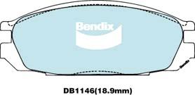 Bendix 4x4 Brake Pad Set Rear DB1146 -4WD