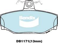 Bendix EURO Brake Pad Set Rear DB1171 EURO+