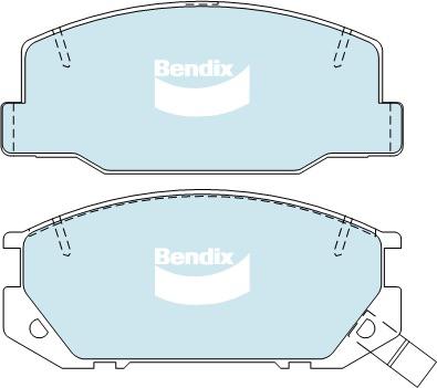 Bendix General CT Brake Pad Set Front DB1208 GCT