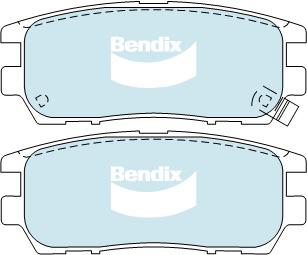 Bendix 4x4 Brake Pad Set Rear DB1231 -4WD