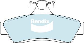 Bendix General CT Brake Pad Set Rear DB1332 GCT