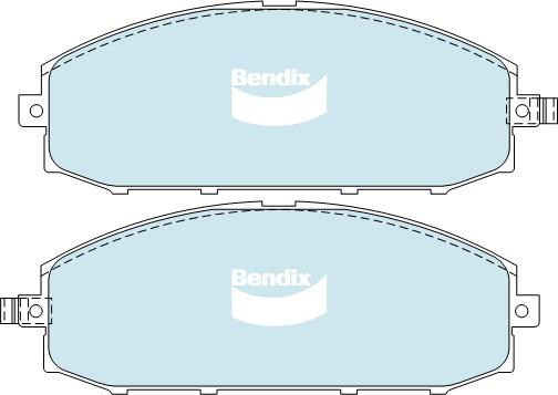 Bendix 4x4 Brake Pad Set Front DB1361 -4WD