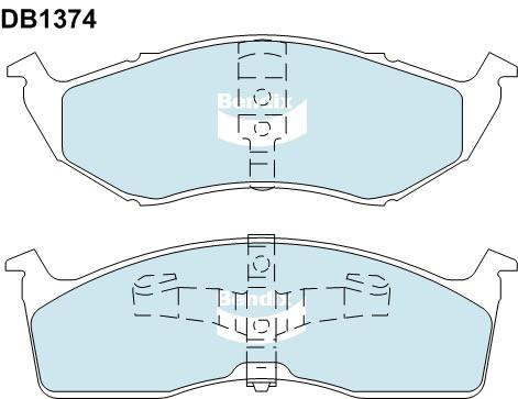 Bendix Heavy Duty Brake Pad Set Front DB1374 HD