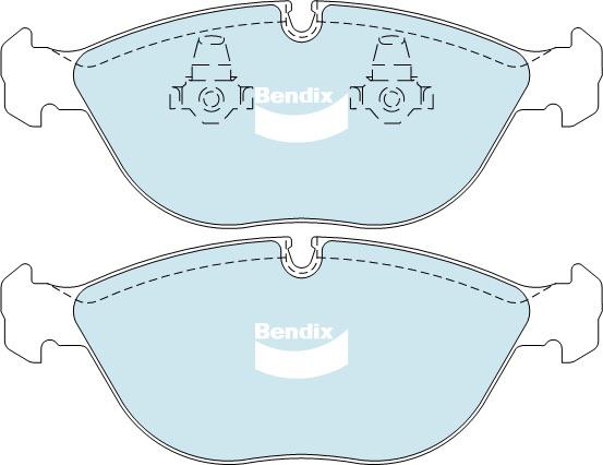 Bendix EURO Brake Pad Set Front DB1408 EURO+