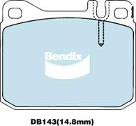 Bendix General CT Brake Pad Set Front DB143 GCT