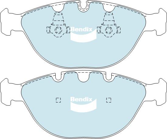 Bendix 4x4 Brake Pad Set Front DB1495 -4WD