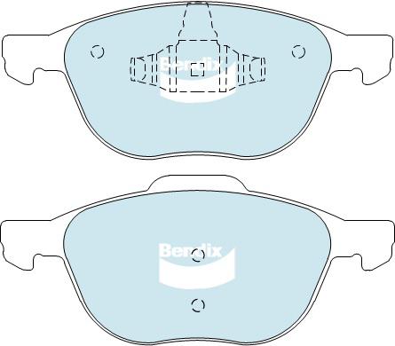 Bendix EURO Brake Pad Set Front DB1679 EURO+
