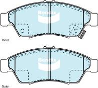 Bendix General CT Brake Pad Set Front DB1733 GCT