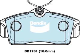 Bendix General CT Brake Pad Set Front DB1761 GCT