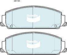 Bendix Heavy Duty Brake Pad Set Front DB1765 HD