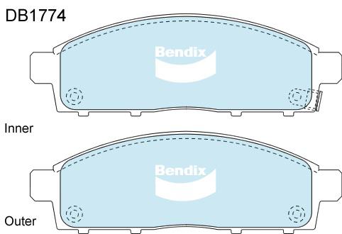 Bendix Ultimate 4WD Brake Pad Set Front DB1774 ULT4WD