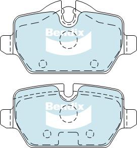 Bendix EURO Brake Pad Set Rear DB1783 EURO+
