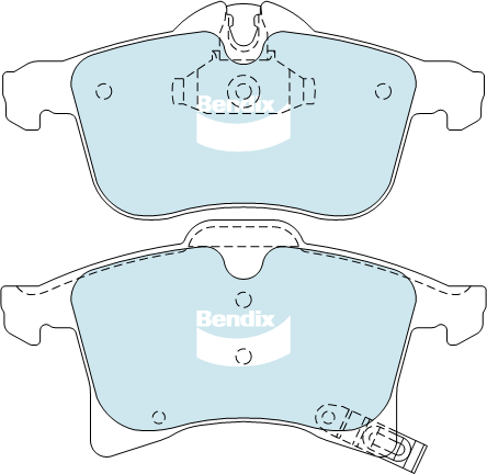 Bendix General CT Brake Pad Set Front DB1808 GCT